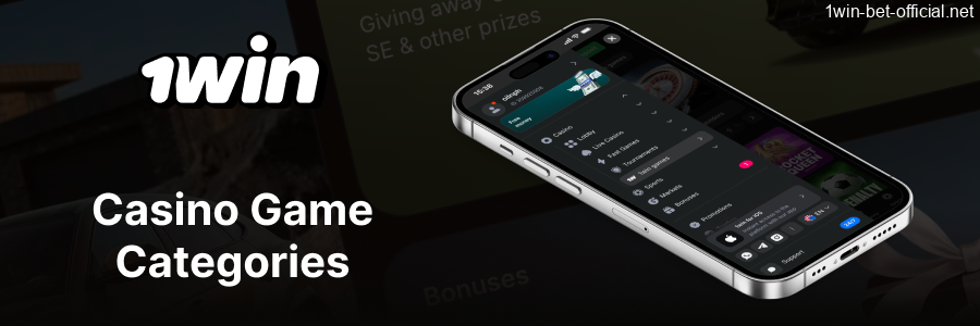 1win app diverse casino gaming categories
