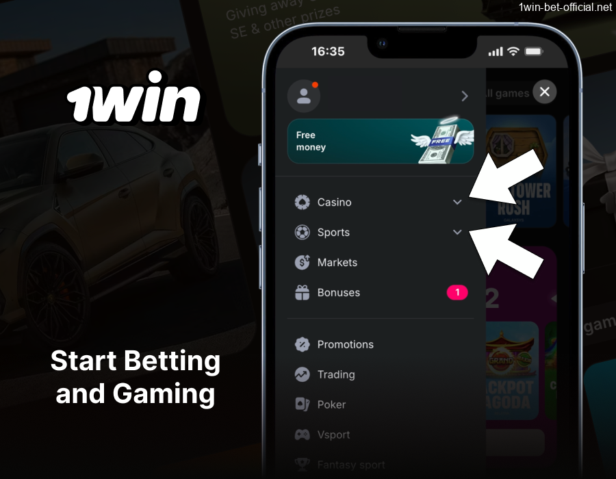 1win platform betting and online gaming start