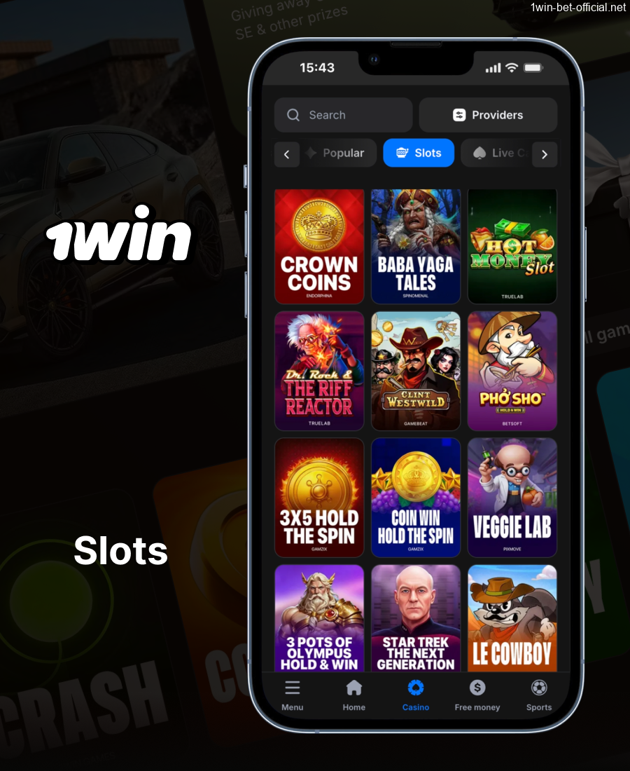Over 3,000 mobile-optimized slots at 1Win