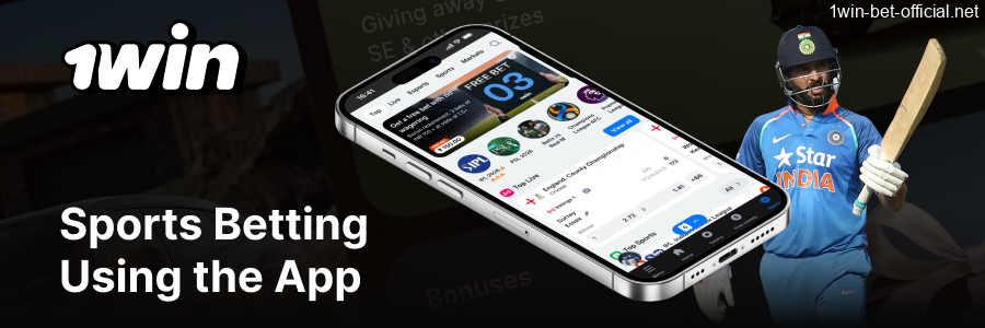 1win app sports betting and live events