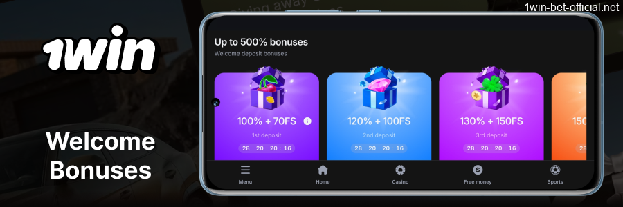 1win generous welcome bonus for new players