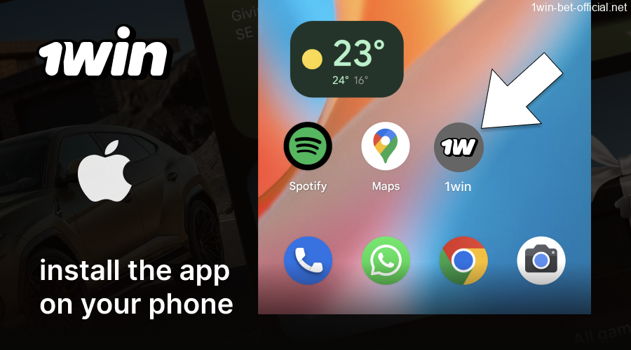 1win iOS app installation on Apple devices