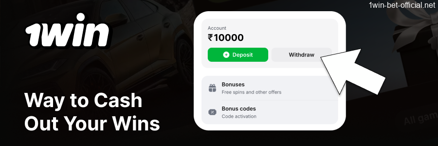 Quickly cash out your 1Win winnings