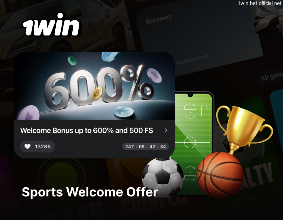 Sports betting bonus at 1Win
