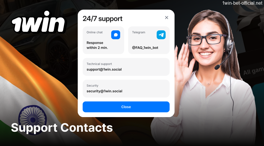 1Win Customer Support