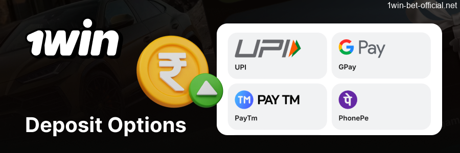 1Win deposit methods and banking options