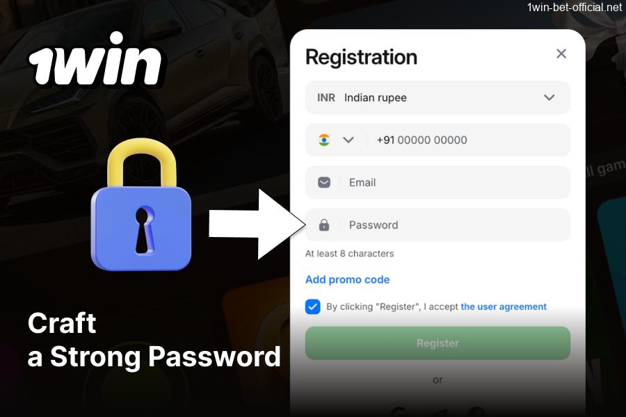 Create a secure password for your 1Win account