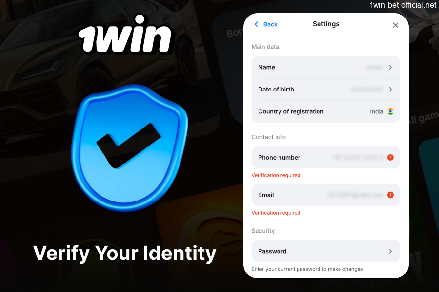 Verify your identity at 1Win casino easily