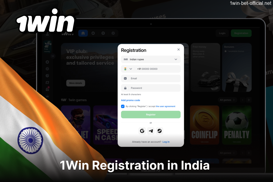 Simple 1Win registration and account setup for India
