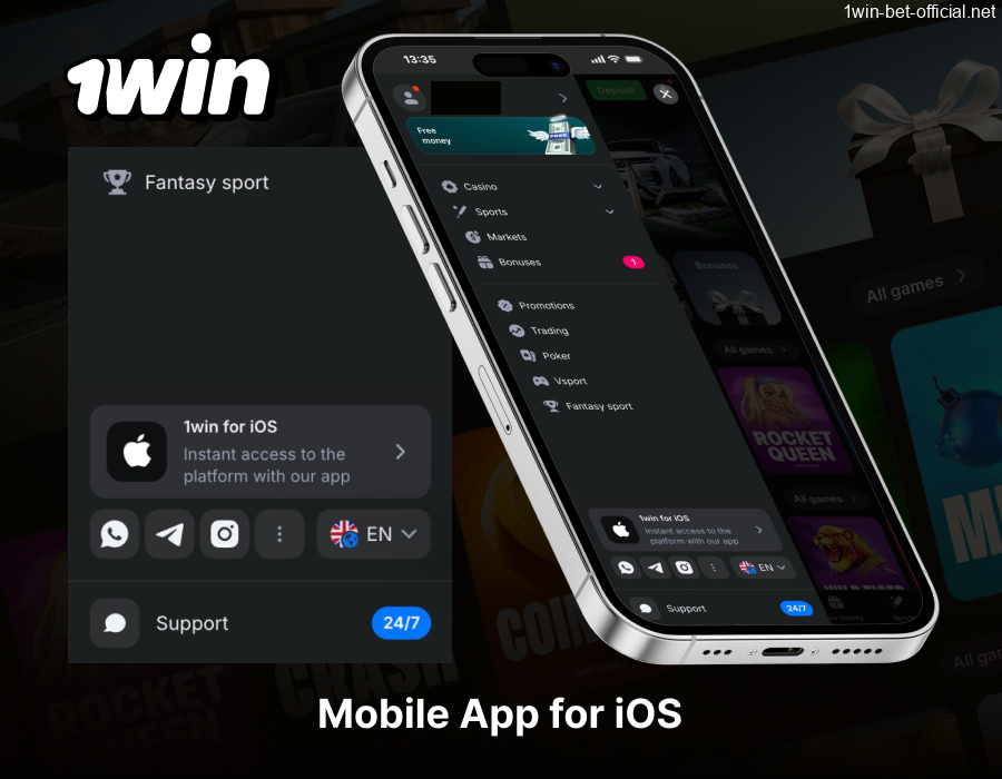 Download official 1win mobile app for iOS